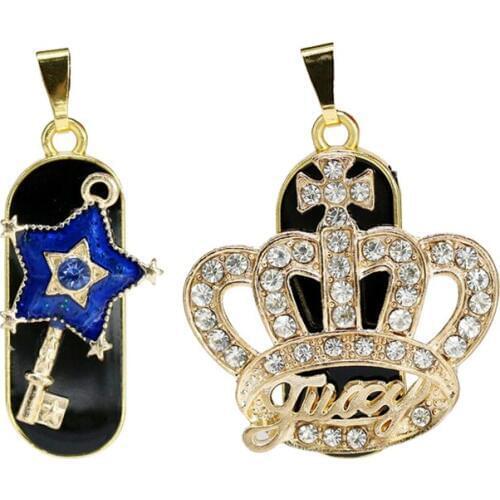 Crystal Crown USB 2.0 Flash Drives 64GB Real Capacity 8GB 16GB 32GB Pendrive Diamond Crown Pendant USB Memory Stick Key U Disk