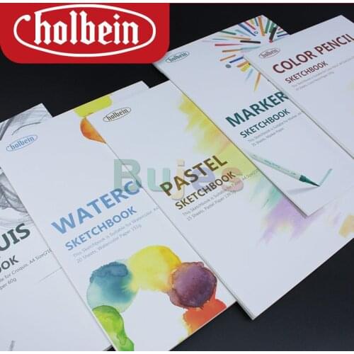 Holbein Watercolor/Pastel/Color Pencil/CROQUIS/MARKER Painting,Smooth Painting,20 Pages A Set,Variety of Art Supplies