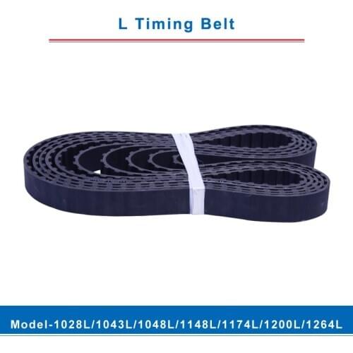 L timing belt trapezoid teeth model-1043L/1048L/1148L/1174L/1200L/1264L transmission belt width 20/25mm for L timing pulley