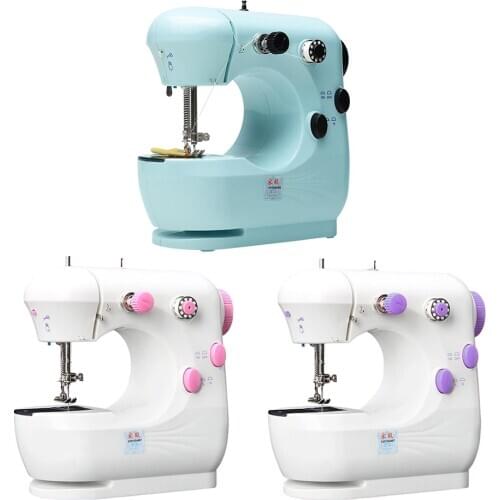 Mini Sewing Machine Portable Household Desktop Electric Crafting Clothes Mending Machine Tailor for Home