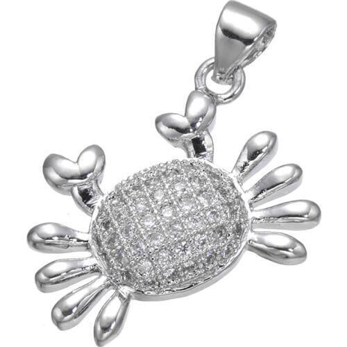 Fashion Pearl Flower/ Crab/ Wish bottle/ Heart Necklaces Pendants Color Necklace Women Micro Pave CZ Jewelry Gifts collar