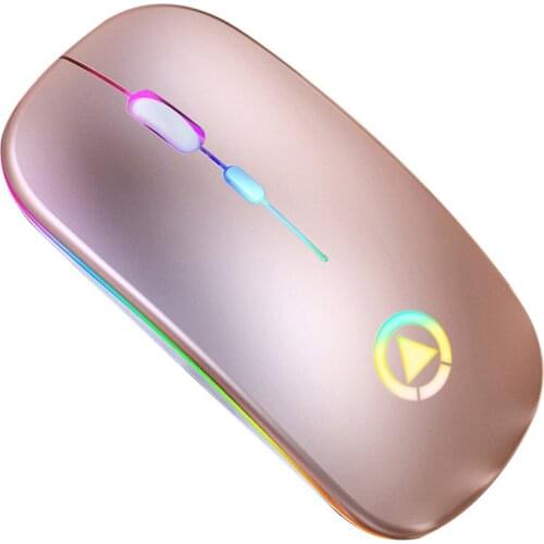 A2 Wireless Mouse Silent Mute Rechargeable Office Wireless Mouse Ultra-thin Silent Lightt Optical Mouse with Usb Receiver