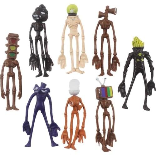 New 8pcs/set 11cm Siren Head PVC Toy Action Figures Sirenhead Figure Horror Models Sculpture Legend Foundation Toys Gifts