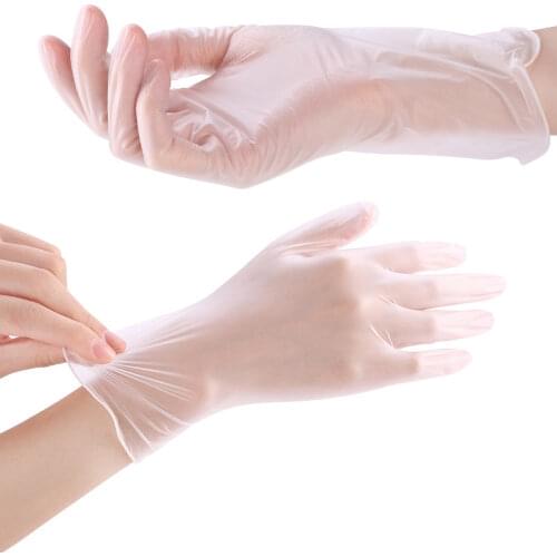 Guantes desechables transparentes de PVC para lavar platos barbacoa cocina limpieza del hogar 100 Uds gloves disposible