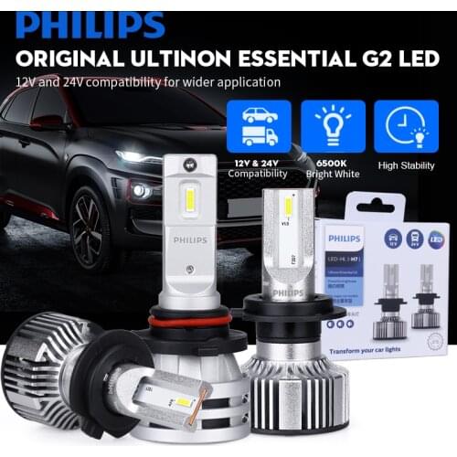 Philips led G2 LED h4 super bright H7 LED Ultinon Essential h1 philips led H8 H11 H16 HB3 HB4 HIR2 9003 9005 9006 9012 6500K