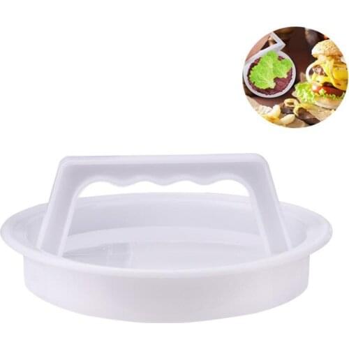 Burger Press Food-Grade Plastic Hamburger Meat Beef Grill Burger Press Patty Maker Tool Round Shape Hamburger Press can CSV