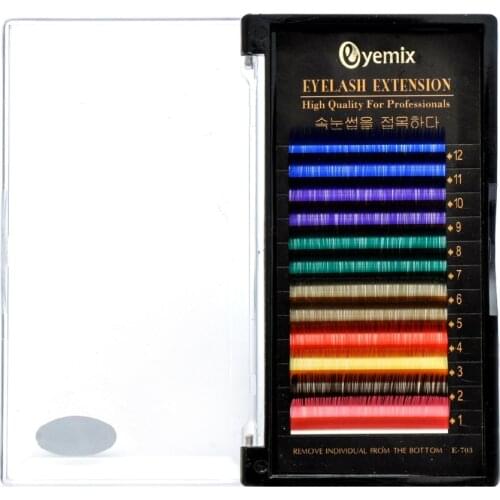 Eyelash Extension 8 colors 0.15 Thickness 10mm 12mm 14mm Individual Mink False Eyelash Extension