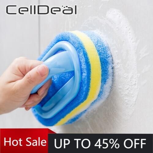 Bathroom Cleaning Bathtub Brush Kitchen Ceramic Tile Glass Brush Tool Dish Washing Durable Sink Pot Plastic Handheld Cleaner