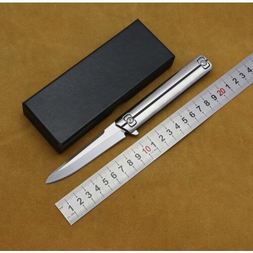 LOVOCOO Quartermaster D2 blade All Steel handle folding knife Outdoor camping hunting pocket fruit knives EDC tools Survival