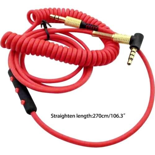 Replacement Stretching Spring Audio Cable Cord Line for -Marshall Major II 2 Monitor Headphones