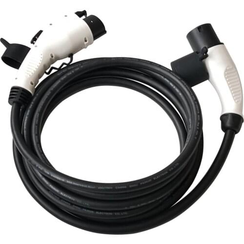 Khons j1772 type1 to 62196 type2 ev charging spiral cable 5m j1772 32A