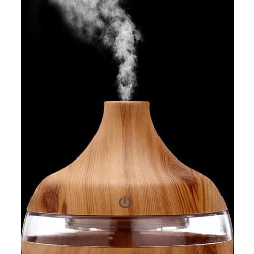 Wood Grain Essential Oil Aromatherapy Diffuser USB Charging Home Air Humidifier Purify Soothing LED Night Light Mist Maker