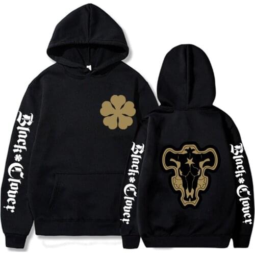 2021 Anime Hoodie Black Clover Hoodied Long Sleeve Streetwear Harajuku Sweatshirt Men/Women Unisex Hip Hop Tops
