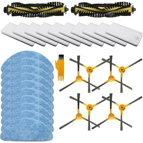 TOP!-Washable Side Brushes Hepa Filter Mop Cloth Main Roller Brush for Neatsvor X500 Vacuum Cleaner Accessories Replacement