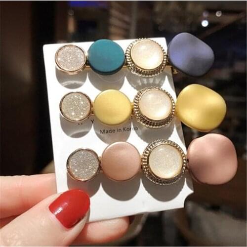 Fashion Pearls Acetate Geometric Hair Clips Hair Pin For Women Girls Sweet Hairpins Barrettes Hair Accessories Hair Pin