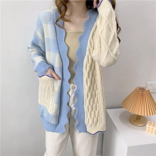 Cardigan Womens Sweater Knitted Oversized Cardigan Sweaters Coat Harajuku Womens Sweater Plus Size