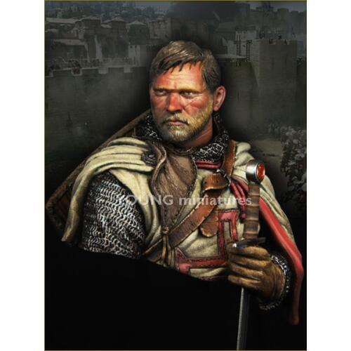 1/10 TEMPLAR KNIGHT Resin Figure Bust GK Movie role Historical and humanistic themes Uncoated No colour