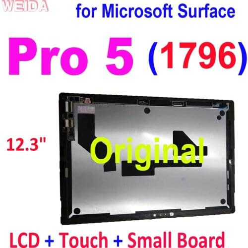 12.3" Original Pro5 LCD For Microsoft Surface Pro 5 1796 LCD Display Touch Screen Digitizer Assembly Small Board LP123WQ1 Tools