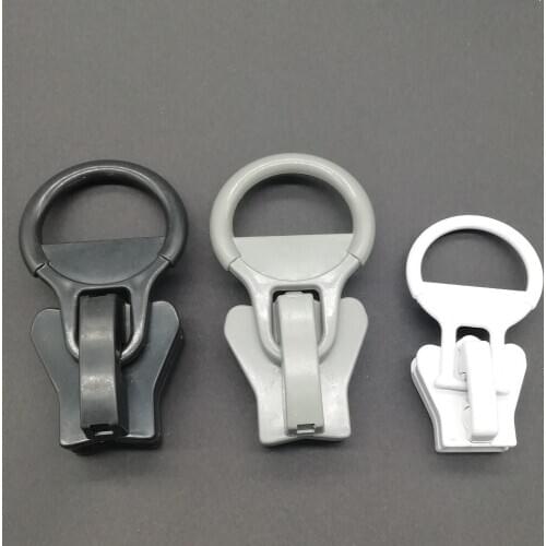 20# resin zipper slider zip puller plastic metal 2pcs/lot diy sewing accessories tent luggages zipper repair black gray white