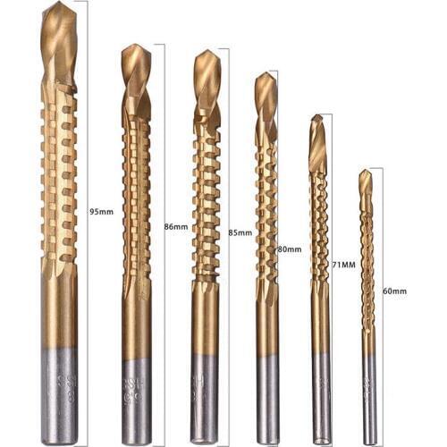 2019 Multifunction Drill Bit 6pcs 0.5-3 0 Mm Straight Shank For Electric 3 Bodycon Dresses Drill Bit Set