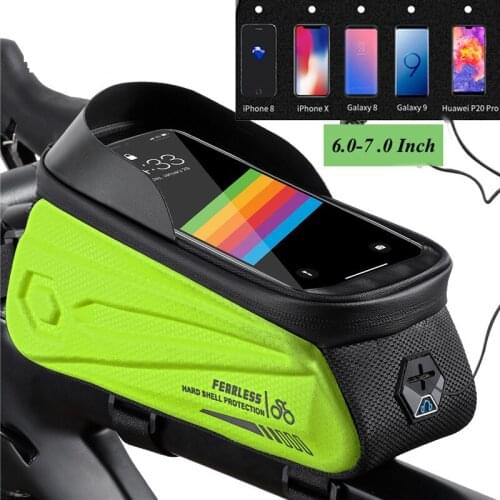 2021 New Bicycle Bag Front Frame Waterproof Sensitive Touch Screen Mobile Phone Holder Bike Accessories Cycling Bikes