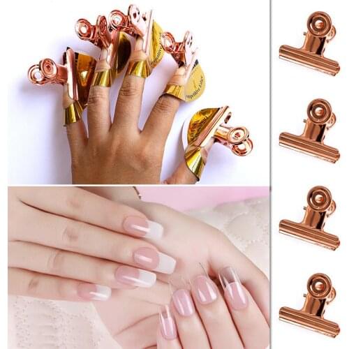 5Pcs/Set C Curve Nail Pinching Clips Nail Form Tips Stainless Steel Acrylic Nails Pinchers Nail Art Tools for French Tips