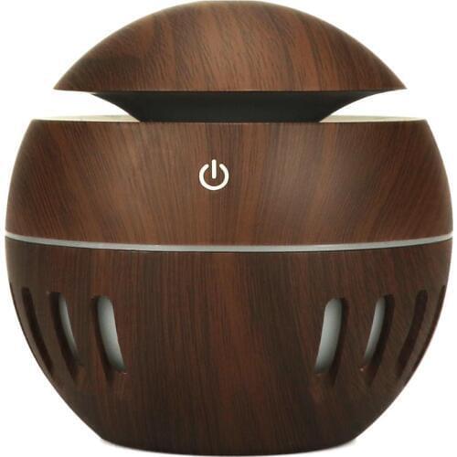 Aroma Diffuser Ultrasonic Air Humidifier Aromatherapy Mist Maker Cool air Light Wood With LED Lights For Home Office Sleep