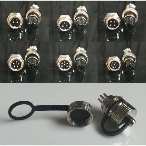 1 Set GX12 12mm Aviation Plug Metal Panel Female+Male Connector+Metal Waterproof 2pin/3pin/4pin/5pin/6pin/7pin