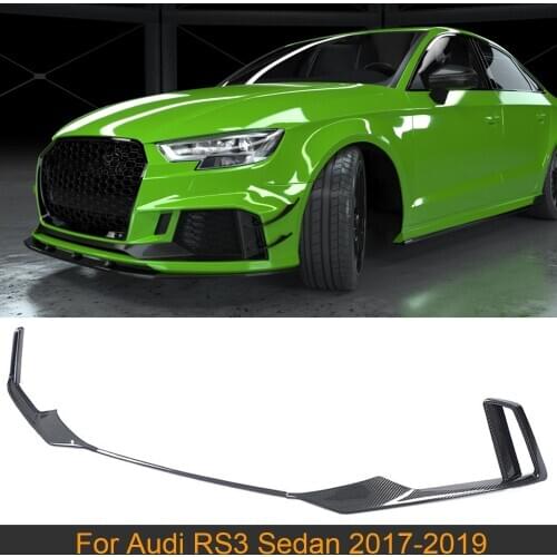 Car Front Bumper Air Vent Trims Covers for Audi RS3 Sedan 2017 - 2019 Front Lip Splitters Trim Cover Decoration Carbon Fiber