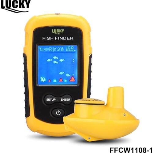 Wireless Sonar Fish Finder Handled Transducer FindFish Sonar Sounder Fish Finder with Color Display Fishing Finder Shore Probe