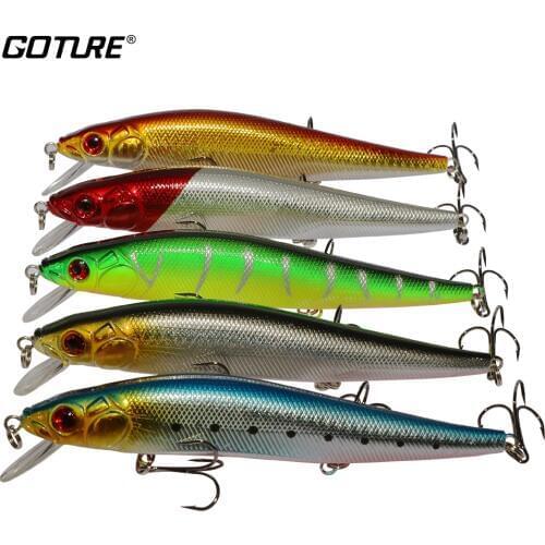 Goture 5pcs/lot Bass Minnow Fishing Lures Wobblers Crankbaits Hard Artificial Baits Fishing Tackle 14cm/23g Diving 0.5m -1.5m