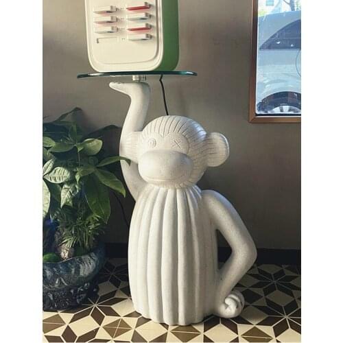 Interior Figurines Creative Monkey Statue Tray Ornament Nordic Style Home Decor Big Sculpture Living Room Decoration Accessories