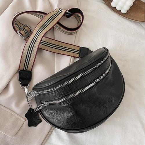 Leather Waist Packs Handbags Fashion Cowhide One Shoulder Handbag Diagonal Multi-Purpose Chest Bag