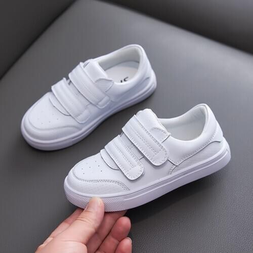 Kids Genuine Leather Sneakers shoes for children shoes flat with girl boy sneakers size 21-36 High quality tollder sports shoes