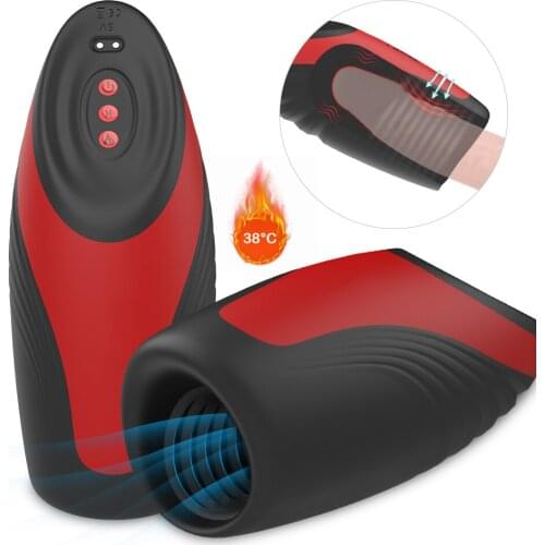 Blowjob Sucking Male Masturbator Cup For Mens Penis Intelligent Heating Oral Sex Cup Powerful Vibrating Penis Training Sex Toys