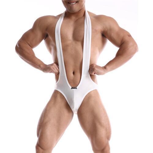 Fashion Men Undershirt Underwear Sexy Wrestling Suit Men Bodysuits Mens Jumpsuit Suspender Teddies Underwear One-Piece Bodysuit