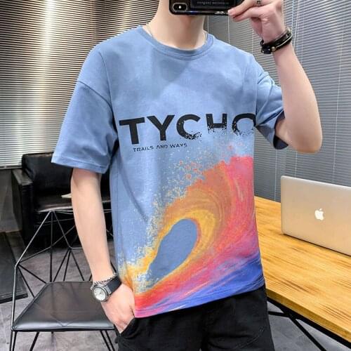 Casual Short Sleeve t Shirt Men 2021 Summer Tshirt Top Tees Black White Fashion Hip Hop Clothes Plus Oversize M-4Xl