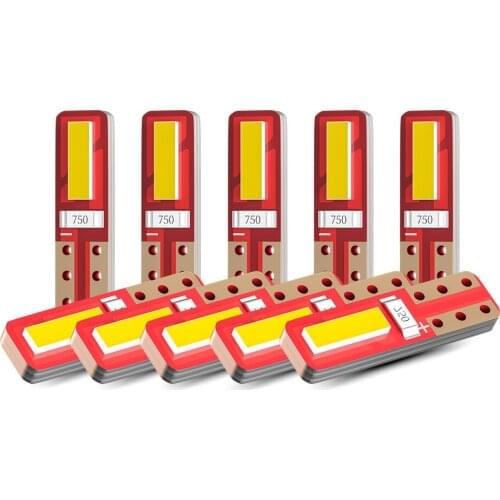 NEW 10pcs T5 LED Car Interior light W3W W1.2W Super bright CSP LED 2SMD Car Dashboard warming indicator Auto Instrument Lamp