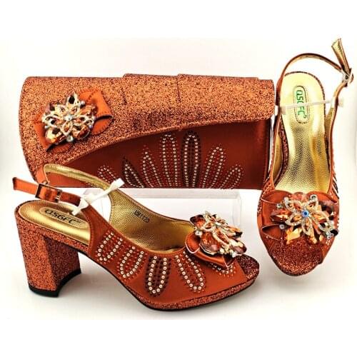 OLOMM New Arrival Italian Shoes and Bags Set Envio Grati Matching Shoes and Bags Set In Heels Shoe and Matching Bag !MM-10