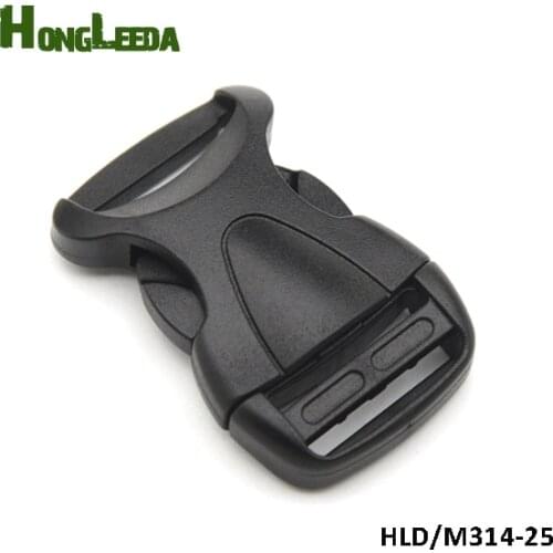 20pcs/lot HLD/M314-25mm 1 inch plastic POM buckles backpack buckles for paracord webbing side release buckles free shipping