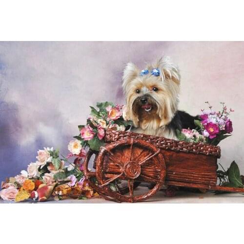 Lovely dog Cross Stitch Embroidery Kits scenery Cotton Thread Painting Diy Needlework Dmc New Year Home Christmas Gift