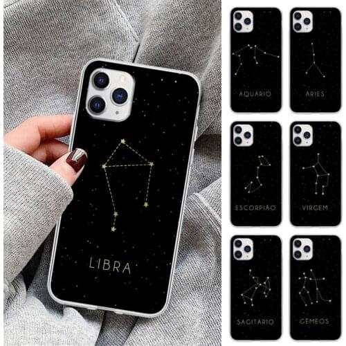 12 Constellations Zodiac Signs Transparent Mobile Phone Case For Xiaomi Redmi K30s Ultra Note 9s 9 Pro Max Mi 10 Lite 11 10T Pro