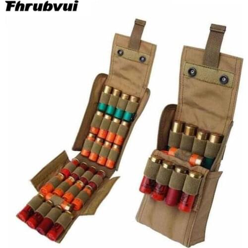 Tactics 25 round ammunition pouch 12 gauge mole pocket shooting cartridge clip rifle pouch
