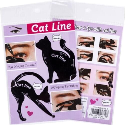 Cat Line Eye Liners Stencils Eyeliner Template Shaper Model Pro Eye Makeup Tool Beauty Kits Eyelash Shaper DIY Tutorial Cosmetic