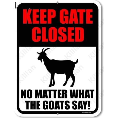 Vintage Metal Plaque Animal Metal Painting Goat Metal Poster Metal Plate Bar Club Kitchen Farmhouse Wall Metal Decoration