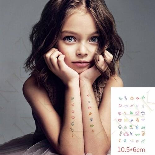 Waterproof Temporary Tattoo Sticker Car Love Sun Moon Butterfly Face Body Art Foot Arm Fake Tatto Flash Tatoo For Women Men