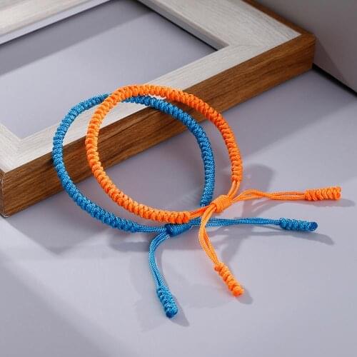 Women Men Simple Woven Bracelet Original Handmade Adjustable Knots Buddha Rope Bracelets&Bangles Friendship Braided Jewelry Gift