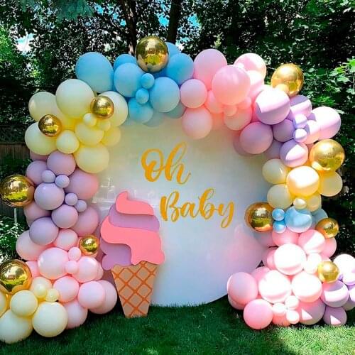 122pcs Macaron Balloons Garland Arch Colorful Confetti Ballon Wedding Birthday Baloon Birthday Party Decor Kids Baby Shower