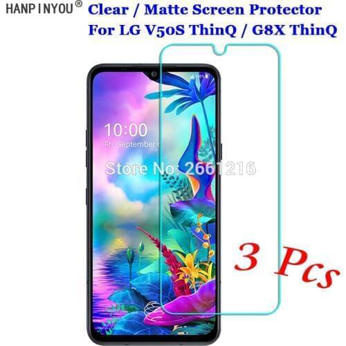 3 Pcs/Lot For LG V50S ThinQ / G8X ThinQ 6.4" New HD Clear / Anti-Glare Matte Front Screen Protector Touch Film Protection Skin
