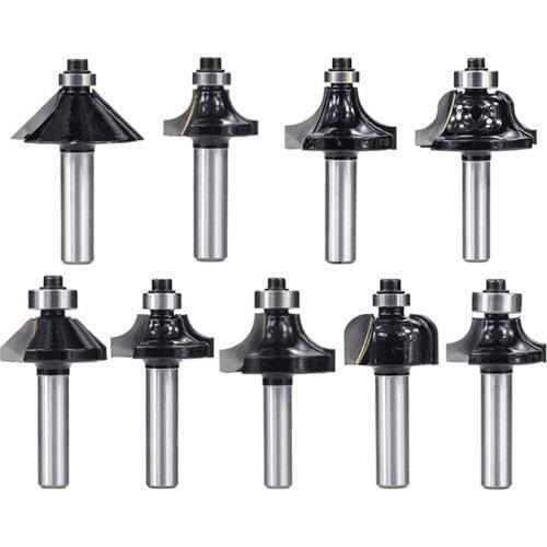 8mm shank trimmer cleaning flush trim wood router bit milling cutters tungsten milll straight end for woodworking tools